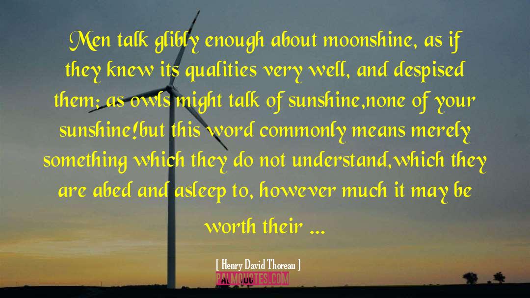 Moonshine quotes by Henry David Thoreau