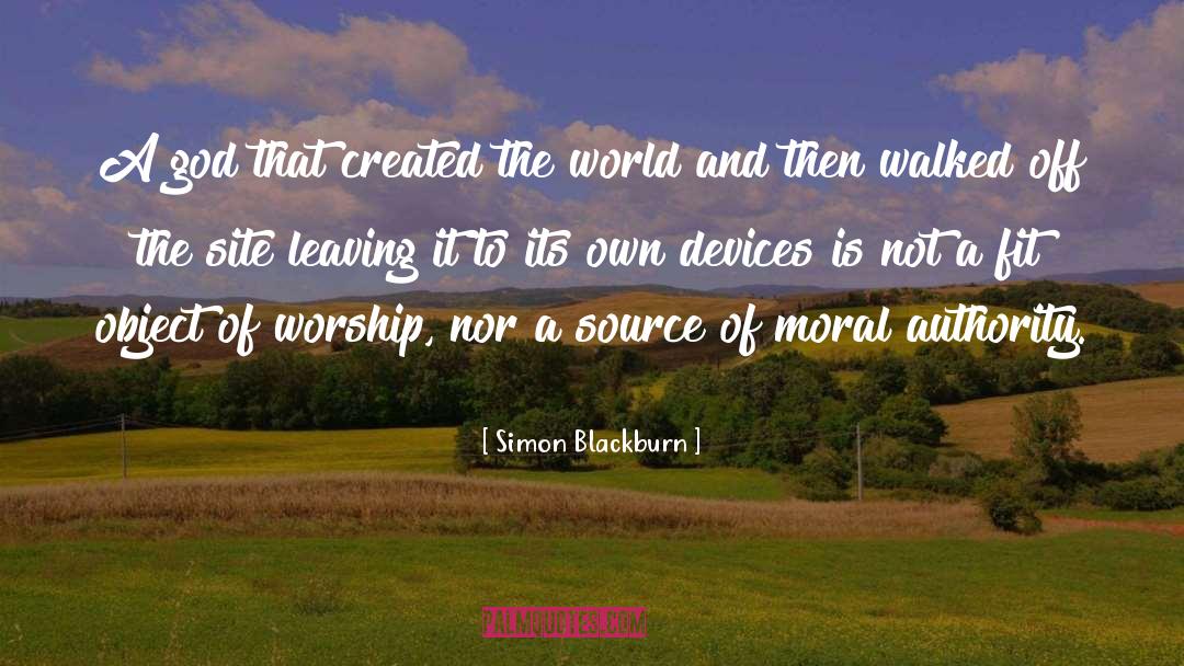 Moral Authority quotes by Simon Blackburn