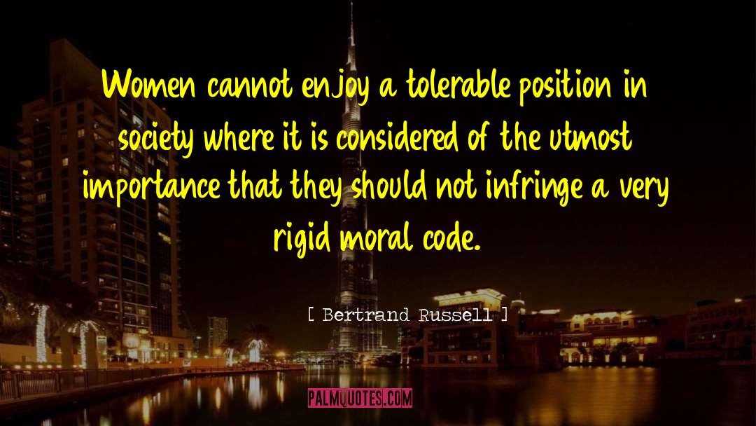 Moral Code quotes by Bertrand Russell