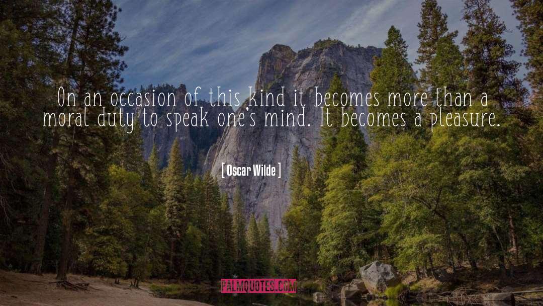 Moral Duty quotes by Oscar Wilde