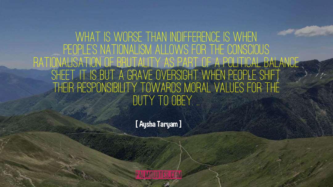 Moral Responsibility quotes by Aysha Taryam