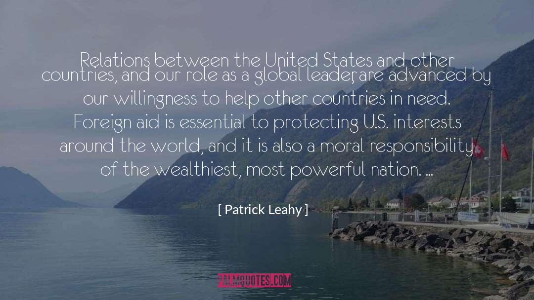 Moral Responsibility quotes by Patrick Leahy