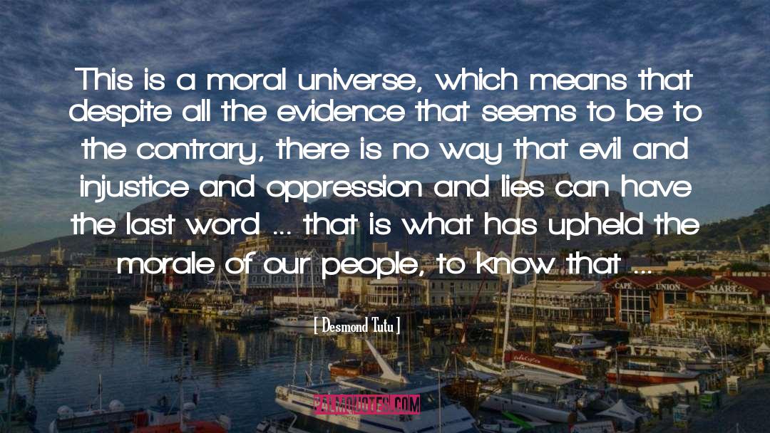 Moral Universe quotes by Desmond Tutu