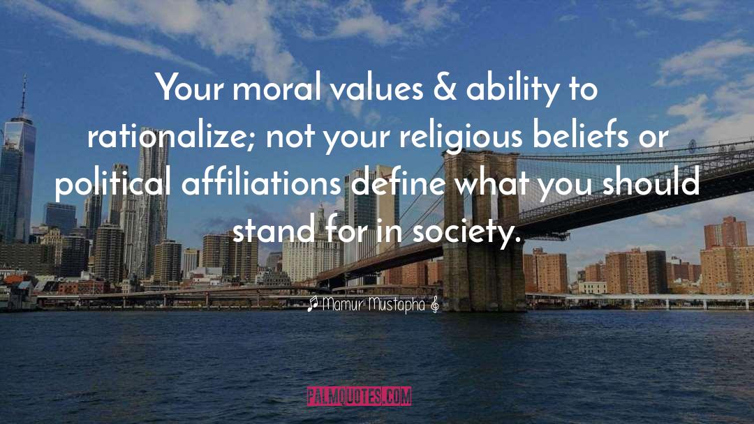 Moral Values quotes by Mamur Mustapha