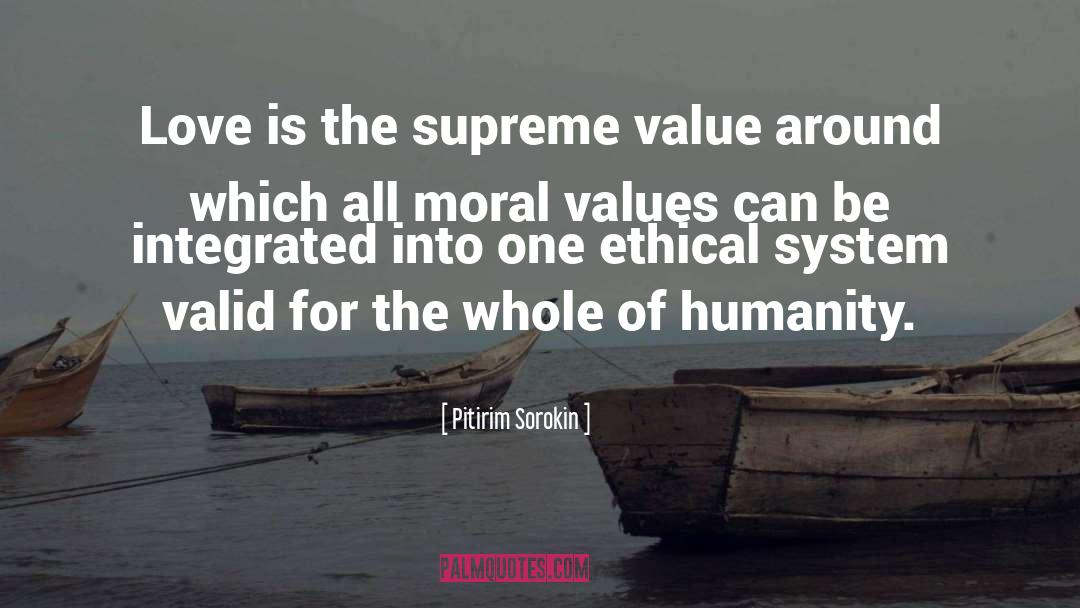 Moral Values quotes by Pitirim Sorokin