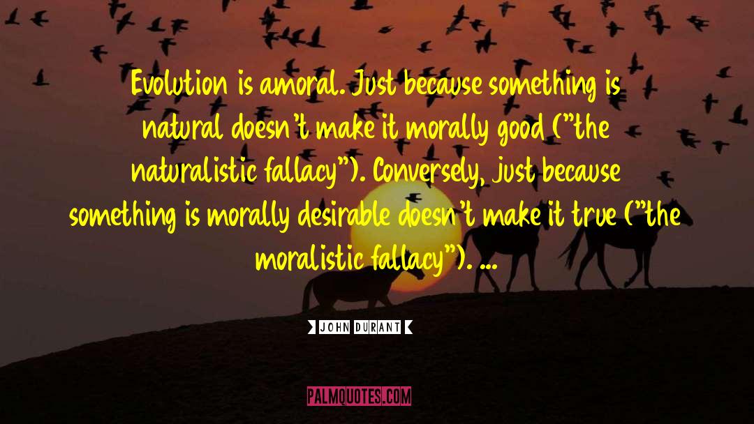 Moralistic Fallacy quotes by John Durant
