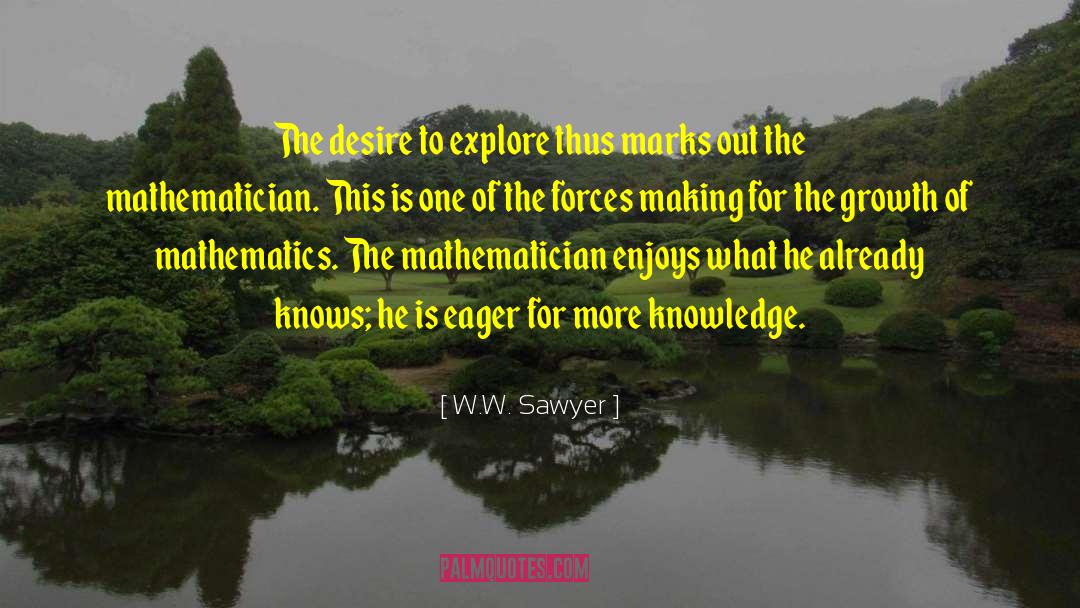 More Knowledge quotes by W.W. Sawyer