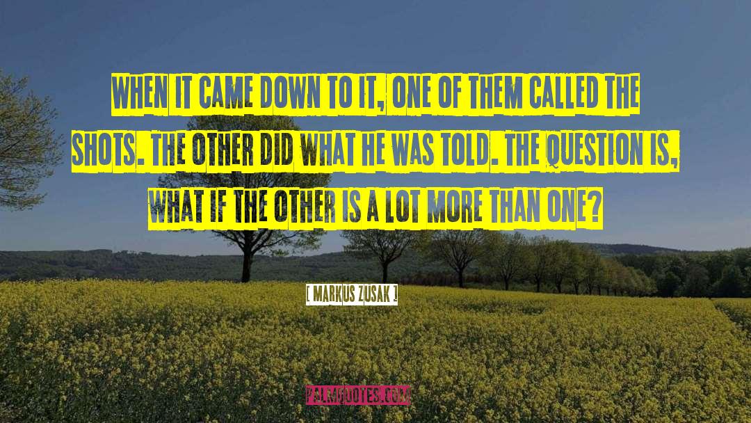 More Than One quotes by Markus Zusak