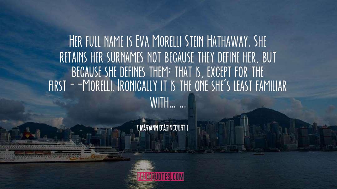 Morelli quotes by Maryann D'Agincourt