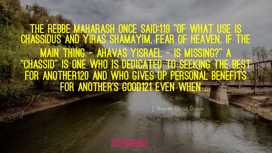 Moreshet Yisrael quotes by Nissan Dovid Dubov