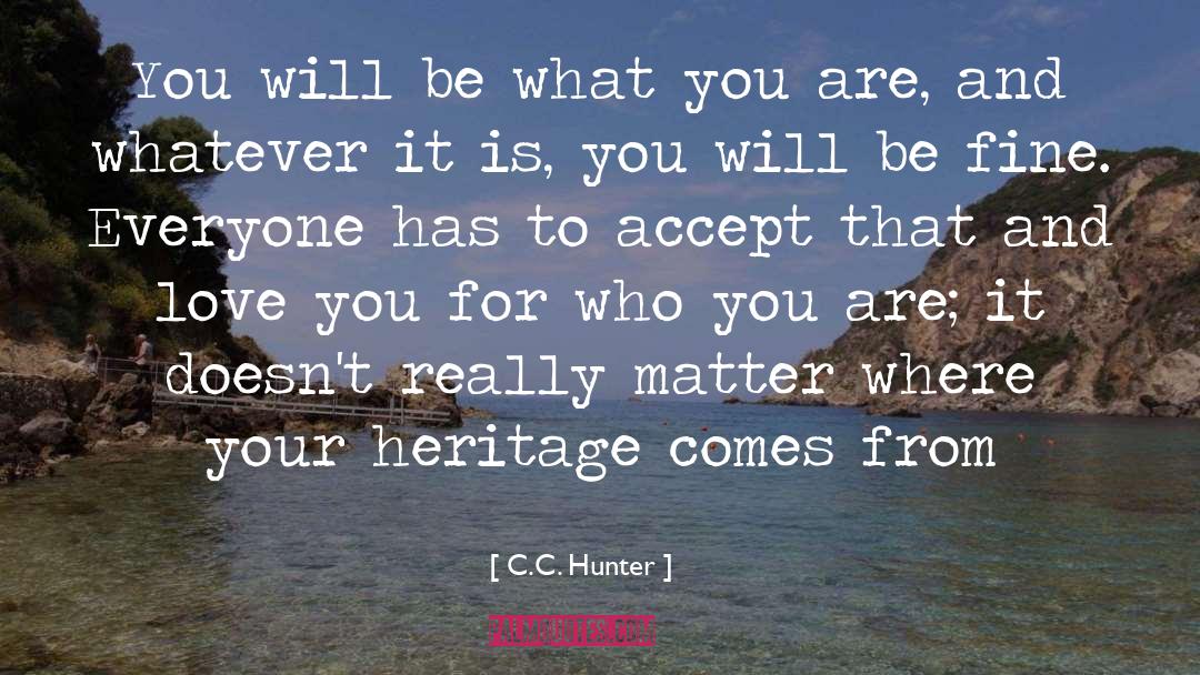 Morgan Heritage Love quotes by C.C. Hunter