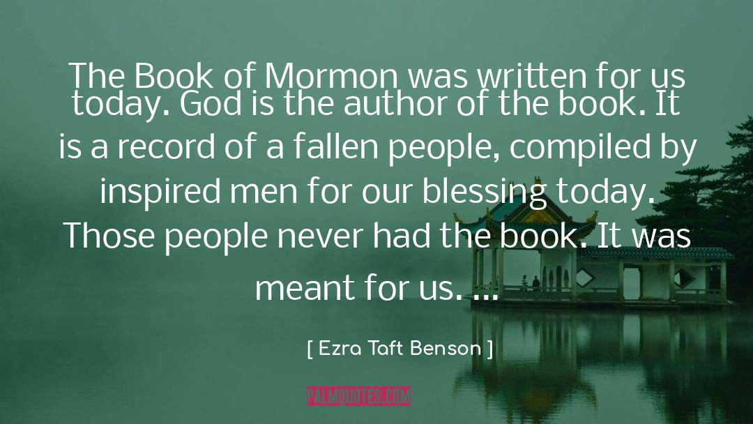 Mormon Pioneers quotes by Ezra Taft Benson