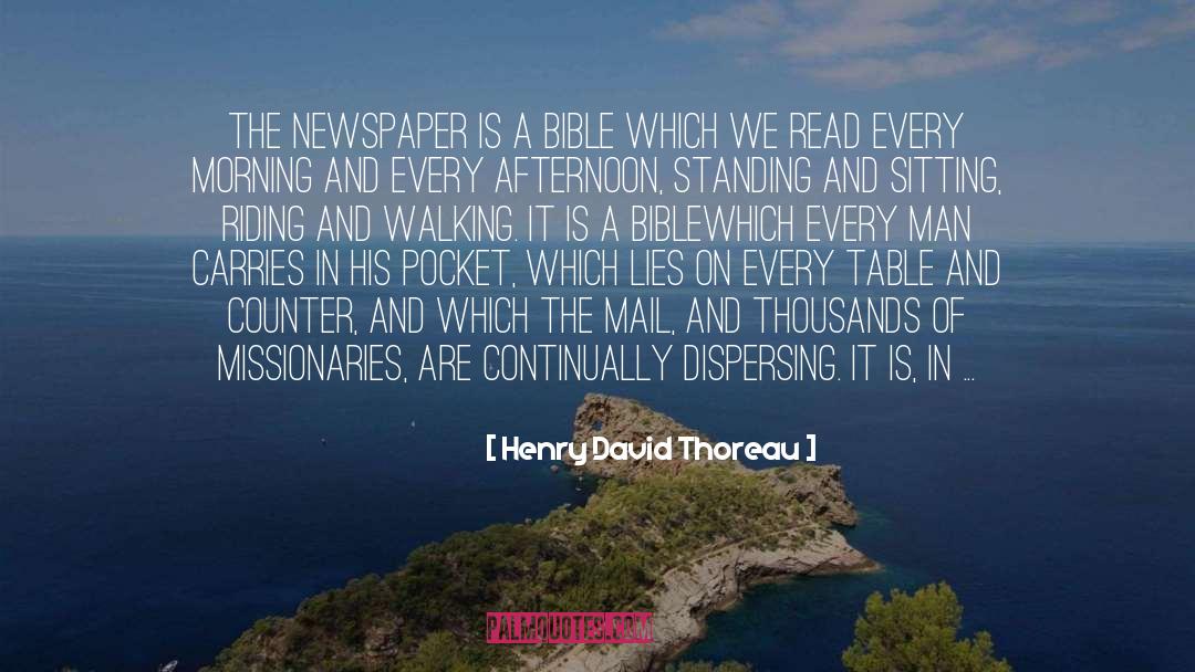 Morning Newspaper quotes by Henry David Thoreau