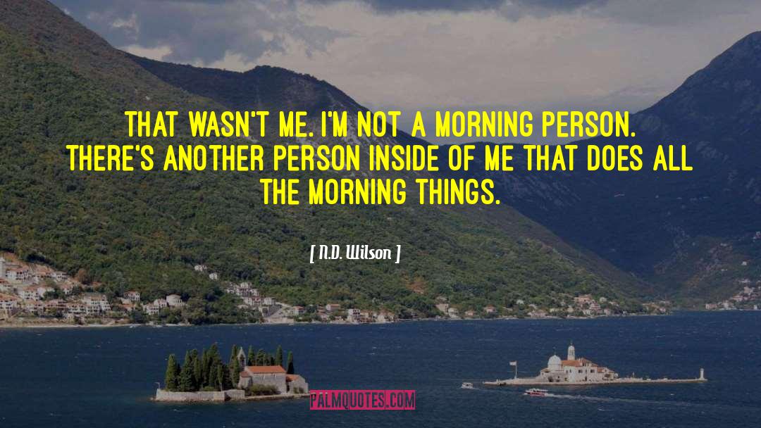 Morning Person quotes by N.D. Wilson