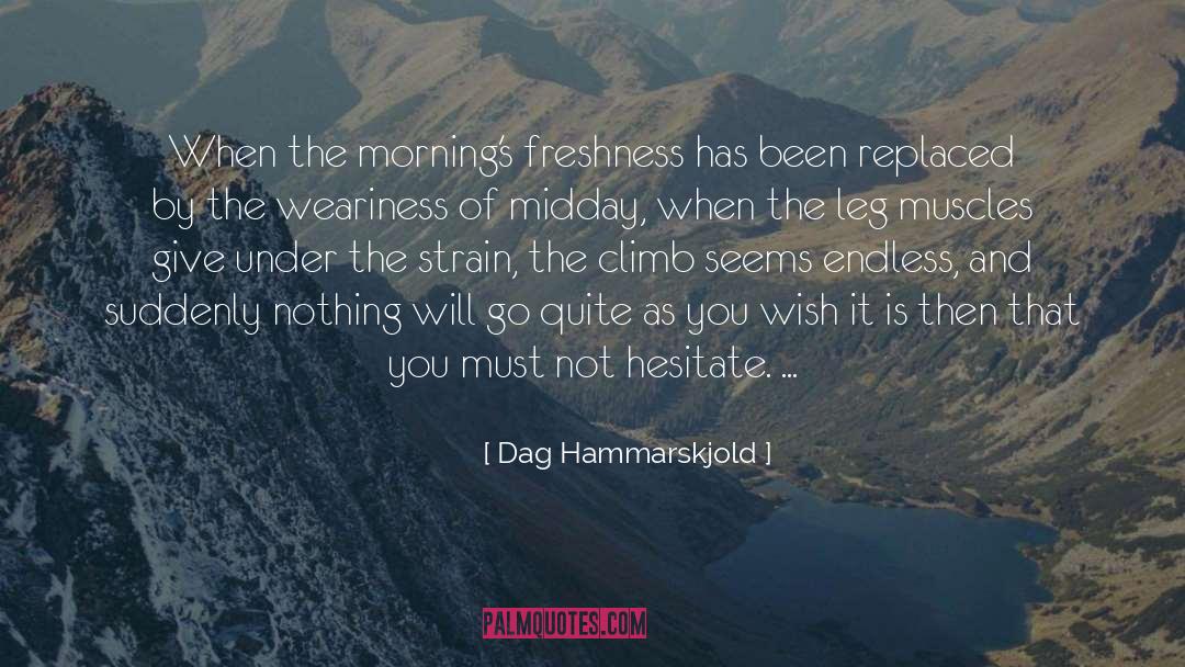 Morning quotes by Dag Hammarskjold