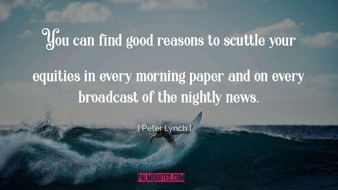 Morning Raining quotes by Peter Lynch