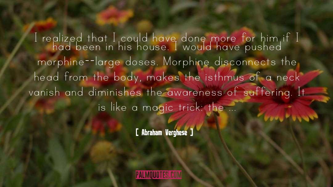 Morphine Like Plant quotes by Abraham Verghese