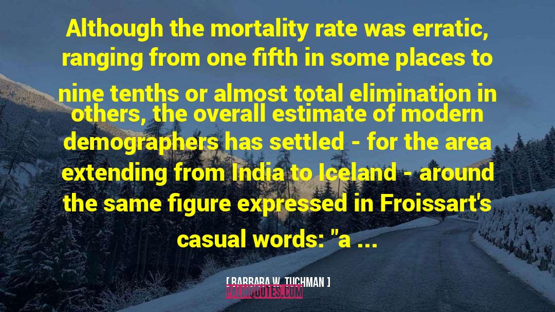 Mortality Rate quotes by Barbara W. Tuchman