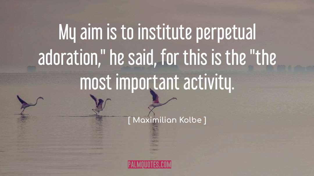 Mosbacher Institute quotes by Maximilian Kolbe