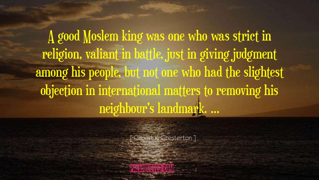 Moslem quotes by Gilbert K. Chesterton