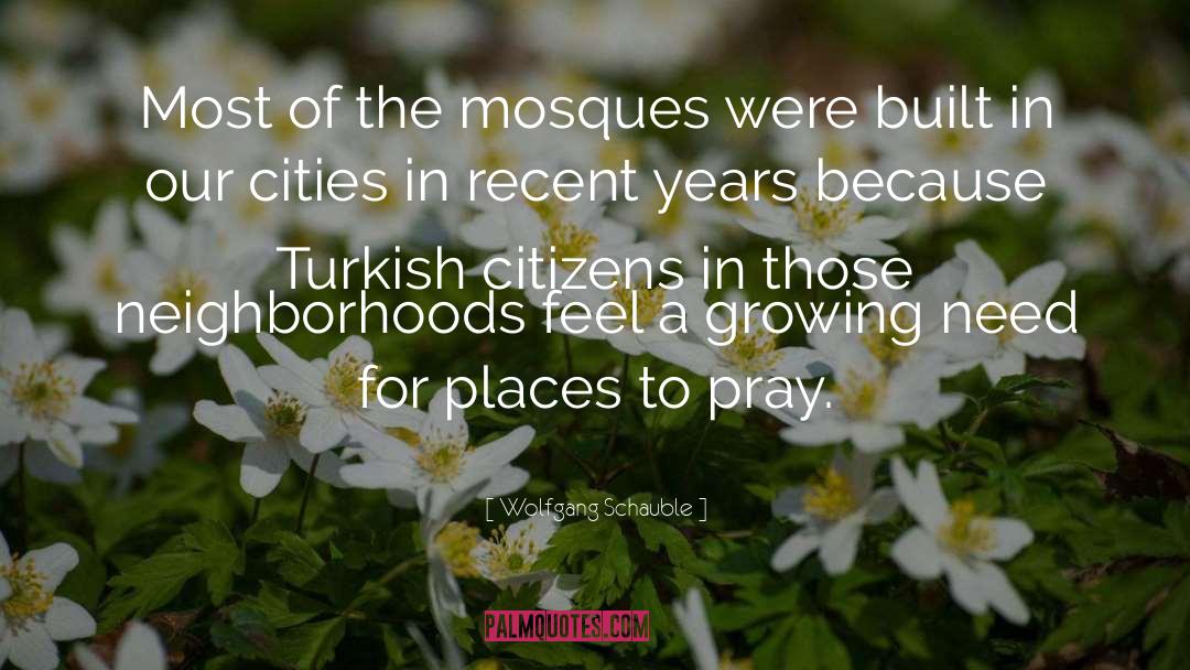 Mosques quotes by Wolfgang Schauble