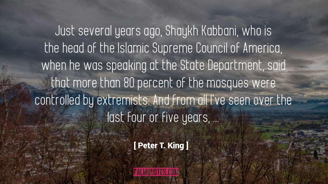 Mosques quotes by Peter T. King