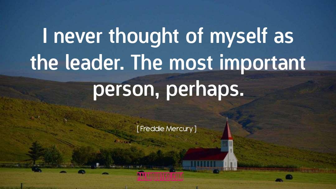 Most Important Person quotes by Freddie Mercury