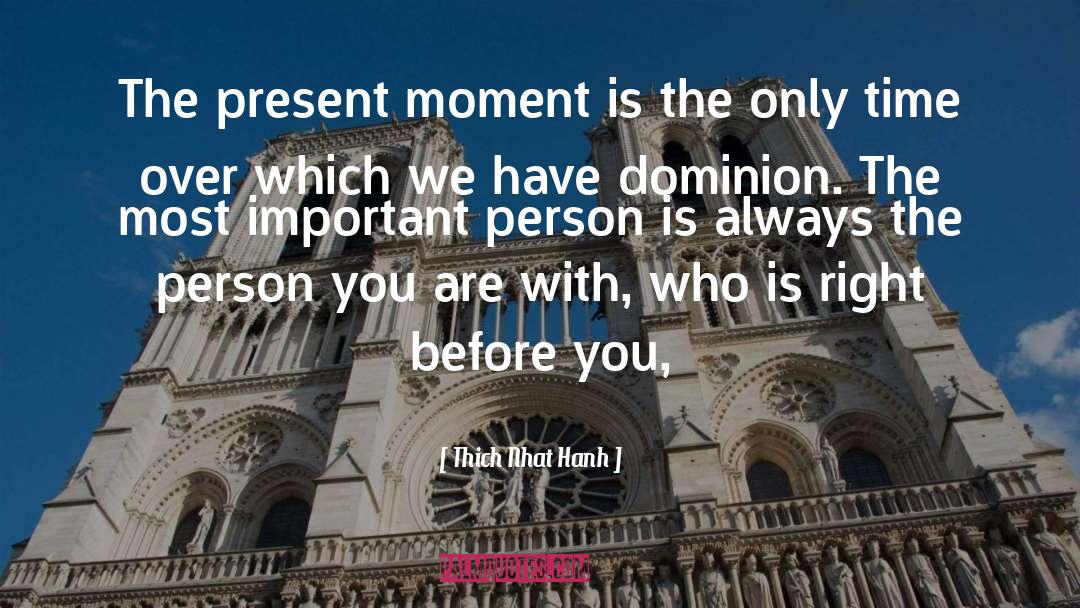 Most Important Person quotes by Thich Nhat Hanh