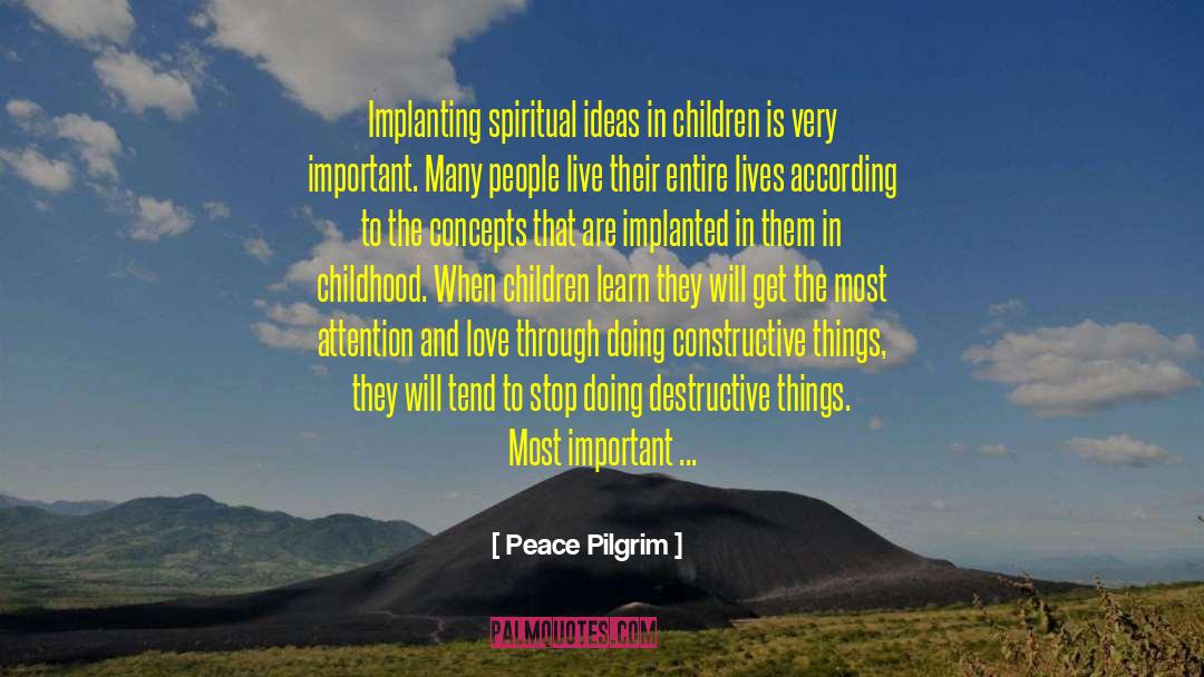 Most Important Things In Life quotes by Peace Pilgrim