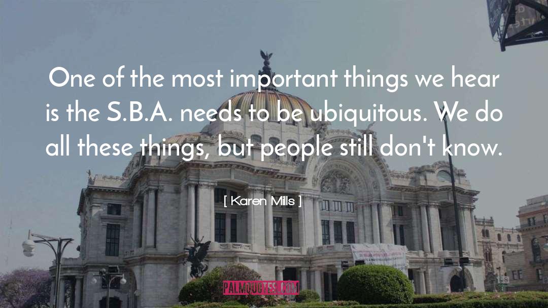 Most Important Things quotes by Karen Mills