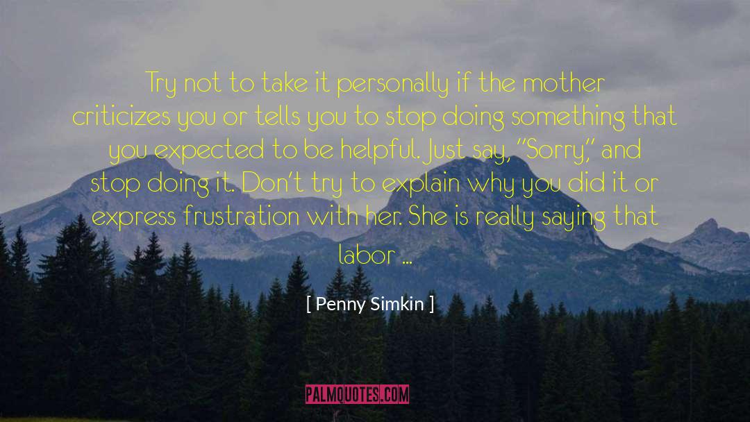 Mother And Son quotes by Penny Simkin