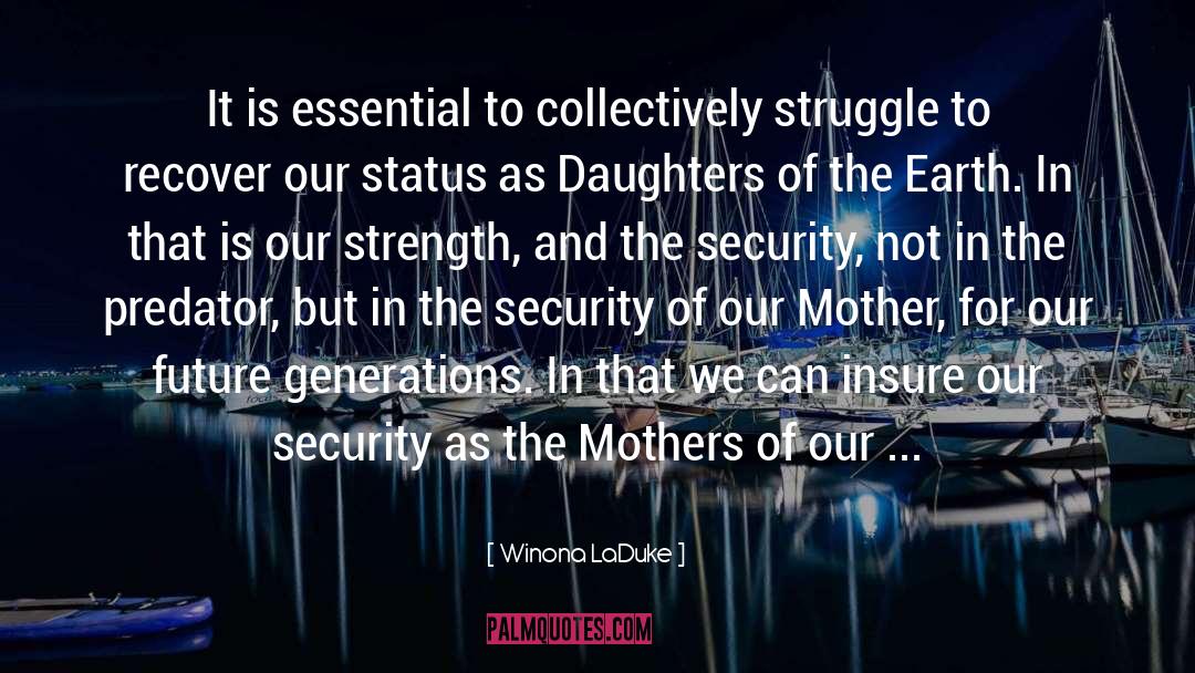 Mother Daughter quotes by Winona LaDuke