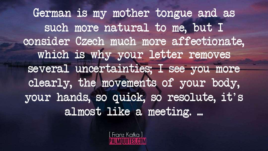 Mother Tongue quotes by Franz Kafka