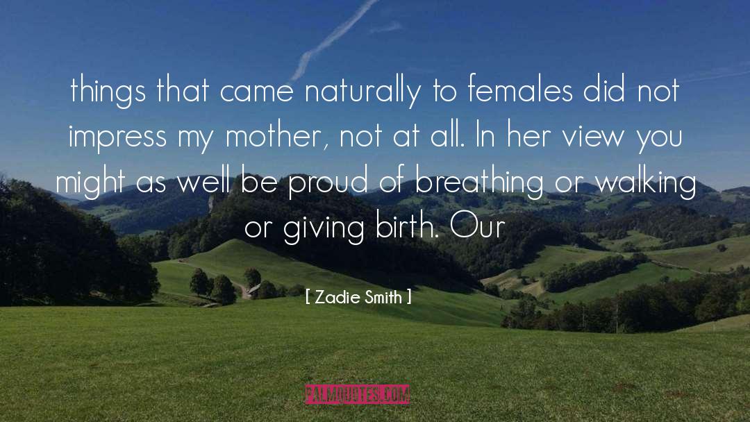 Mothers Giving Birth quotes by Zadie Smith