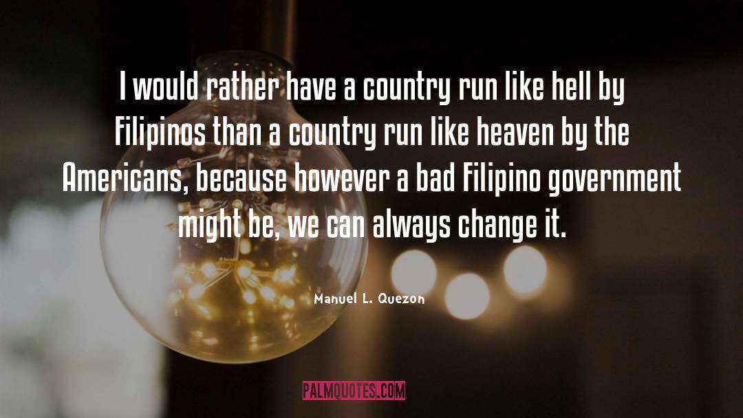 Motivational Cross Country Running quotes by Manuel L. Quezon