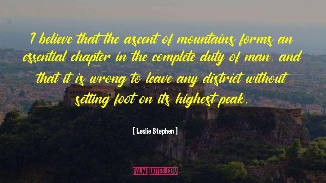 Mountain Peaks quotes by Leslie Stephen