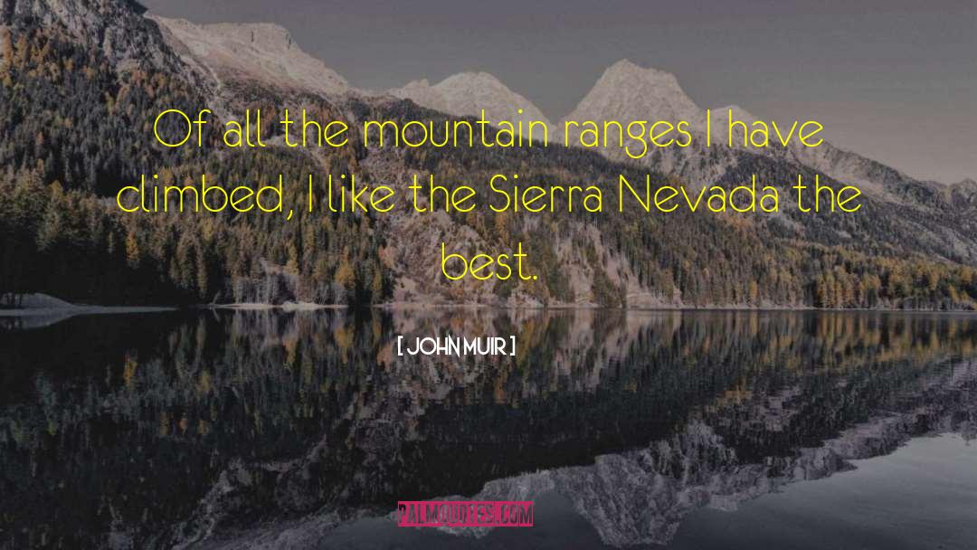 Mountain Ranges quotes by John Muir