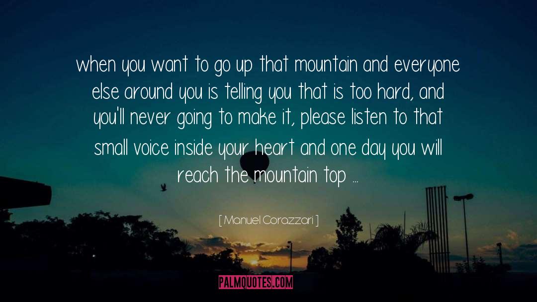 Mountain Top quotes by Manuel Corazzari