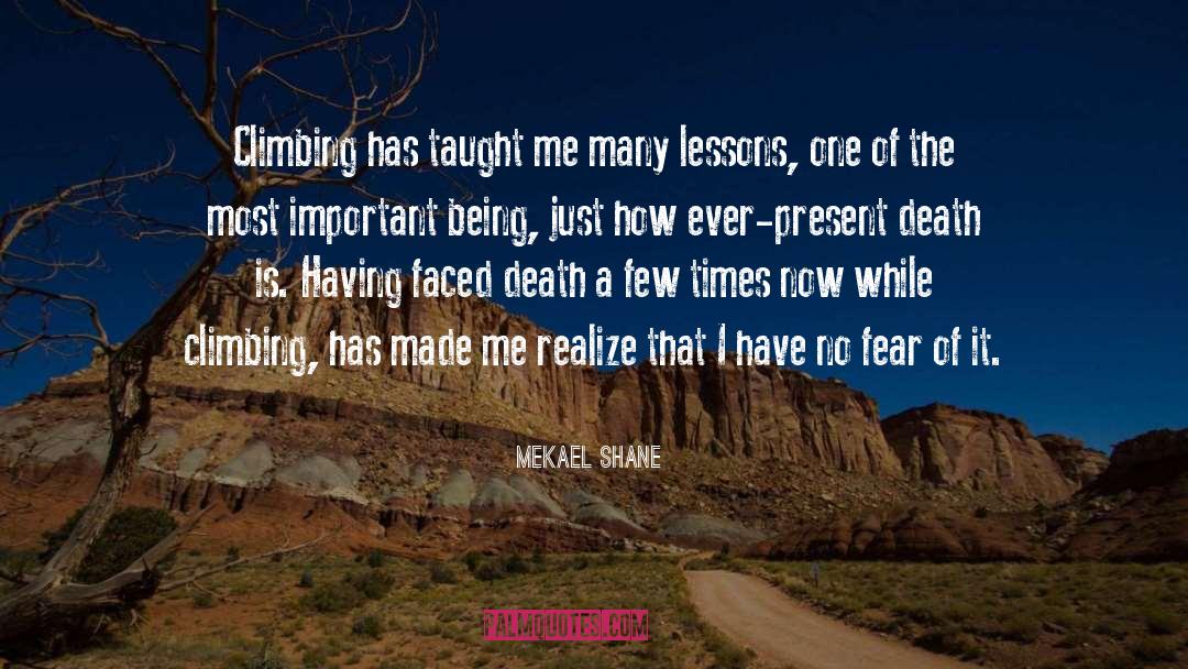 Mountaineering quotes by Mekael Shane