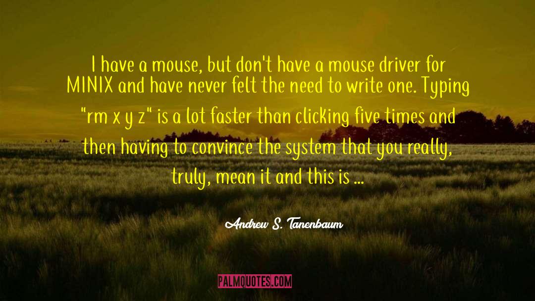 Mouse quotes by Andrew S. Tanenbaum