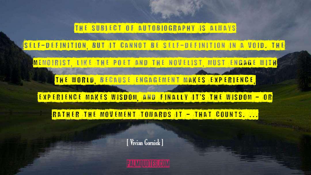 Movement Of Time quotes by Vivian Gornick