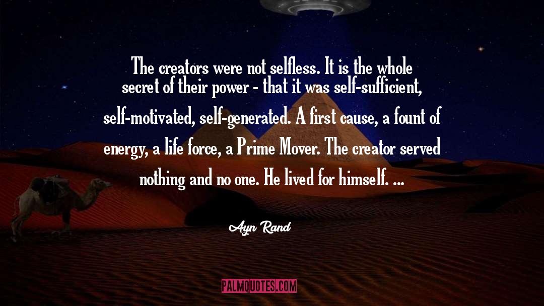 Mover quotes by Ayn Rand