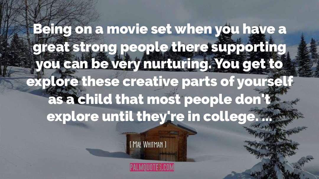 Movie Sets quotes by Mae Whitman
