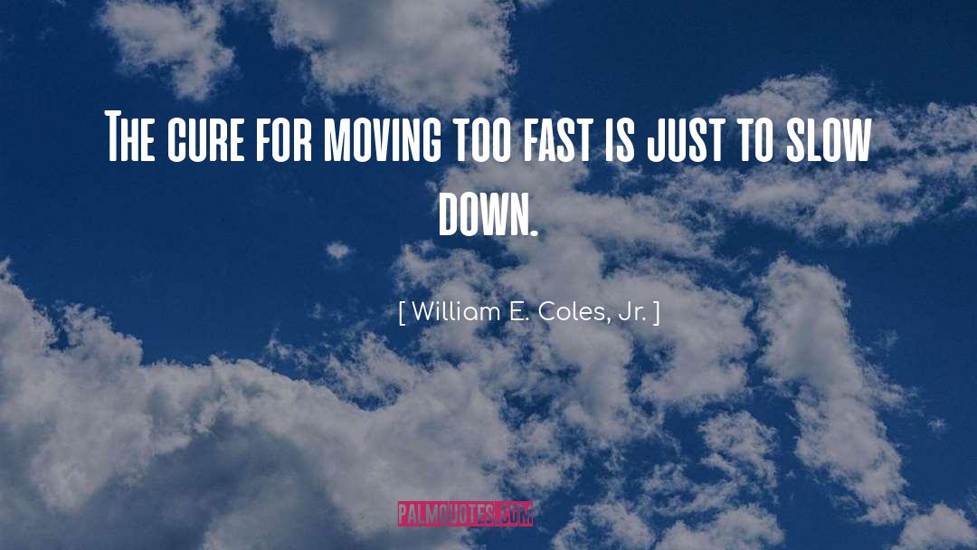 Moving Along quotes by William E. Coles, Jr.