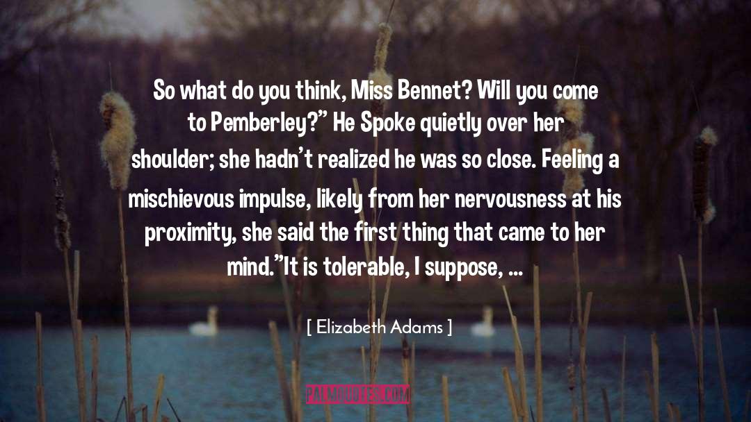 Mr Darcy To Elizabeth Bennett quotes by Elizabeth Adams