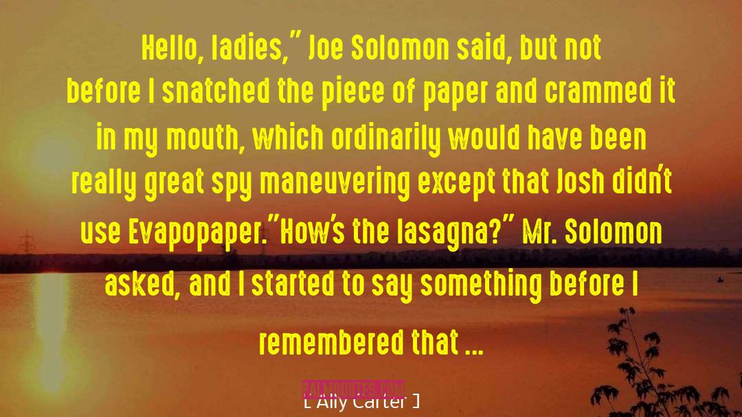 Mr Solomon quotes by Ally Carter