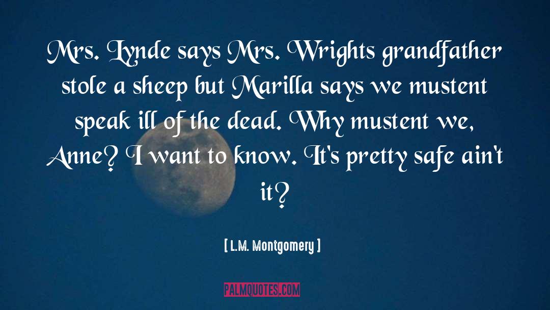 Mrs quotes by L.M. Montgomery