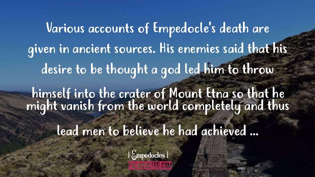 Mt Etna quotes by Empedocles