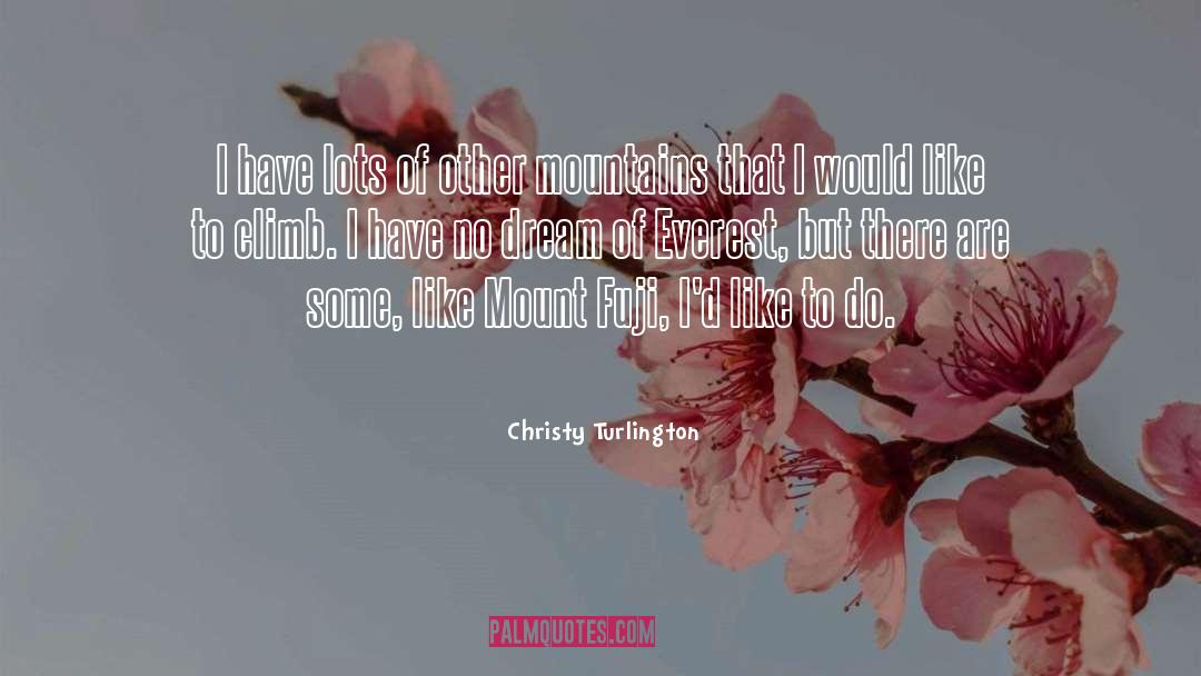 Mt Everest quotes by Christy Turlington