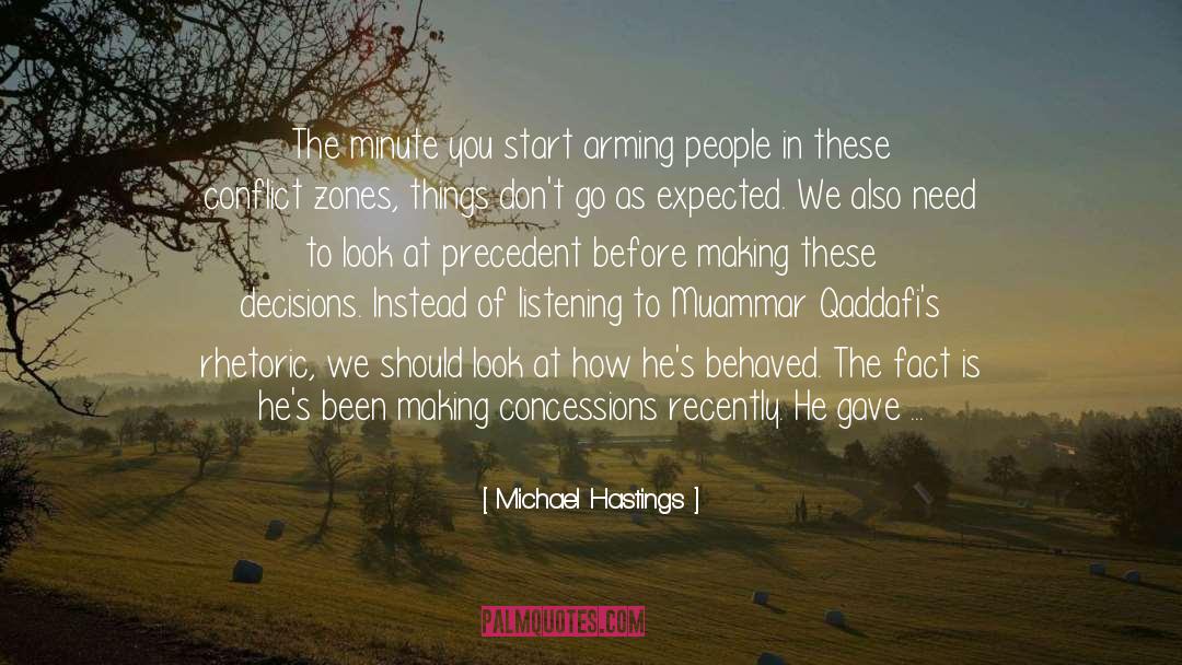 Muammar Gaddafi quotes by Michael Hastings